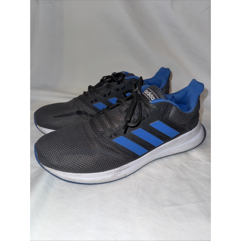 Men's Adidas RunFalcon Gray‎ Blue Size 9 Shoes Sneakers bounce ultra alpha boost
